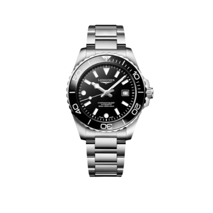 Longines HydroConquest Automatic Black Dial Steel Ceramic Watch 42mm
