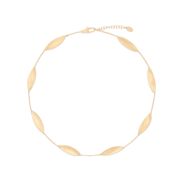 Collaret d’or groc de 18 qt amb fulles torsionades — LUNARIA TWIST