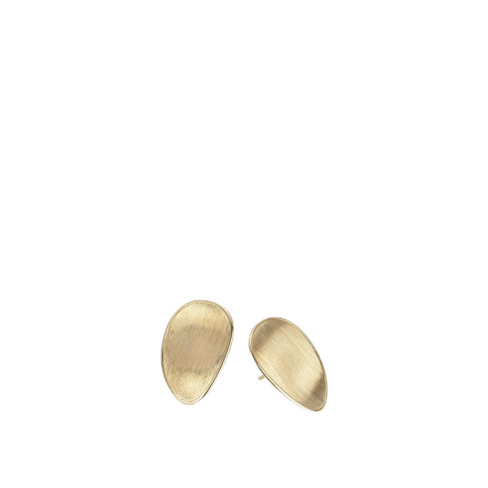 Boucles d’oreilles clous en or jaune 18 ct – taille moyenne – Lunaria