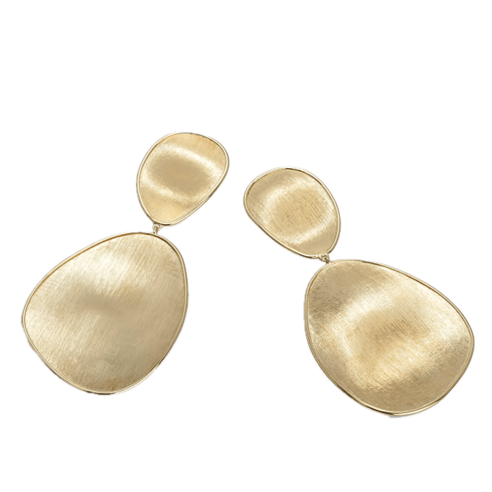 Arracada llarga gran en or groc de 18 qt – Lunaria