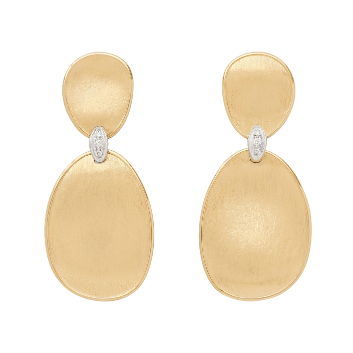 Pendientes colgantes de oro amarillo de 18 qt con diamantes – Lunaria Diamonds