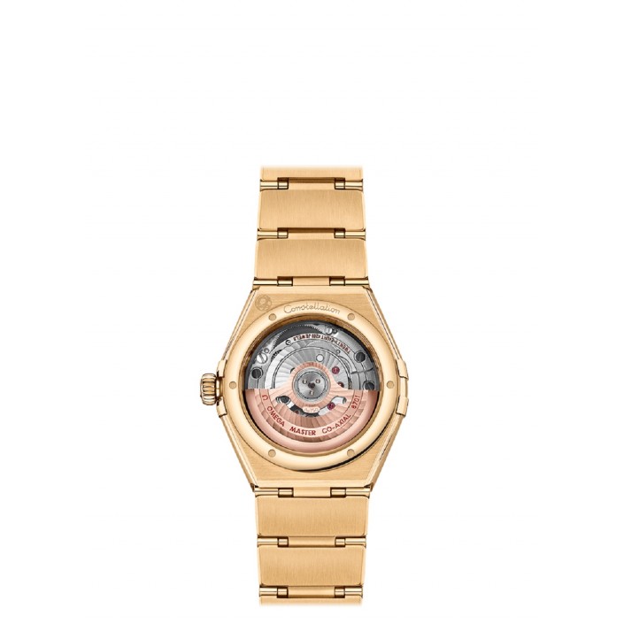 13155G-MP-D YELLOW GOLD & NATURAL MOTHER OF PEARL-DIAMONDS 29 MM CONSTELLATION OMEGA