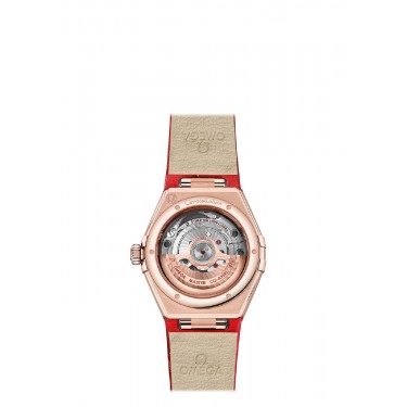 18K Gold Watch & Diamonds-Red Aventurine Constellation Omega 