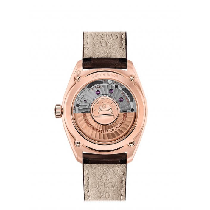 18K Gold Leather Watch Globemaster Constellation Omega