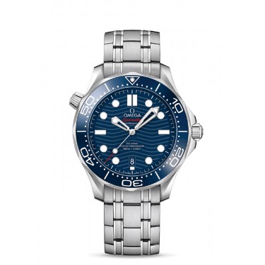 Reloj acero & esfera azul Seamaster Diver 300 m Omega