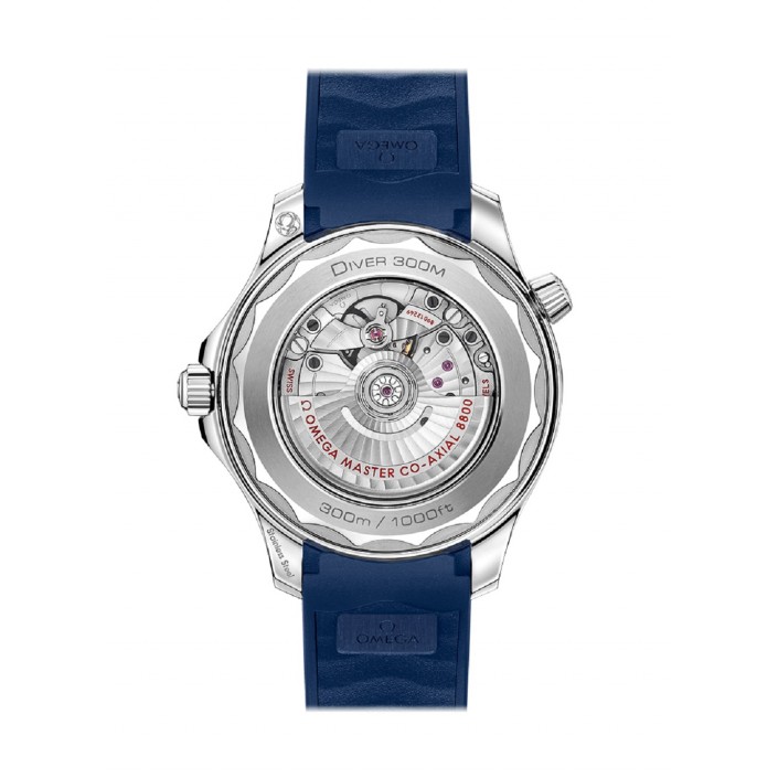 Rellotge acer & cautxú blau Seamaster Diver 300m Omega