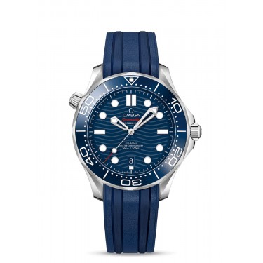 Reloj acero & caucho azul Seamaster Diver 300 m Omega 