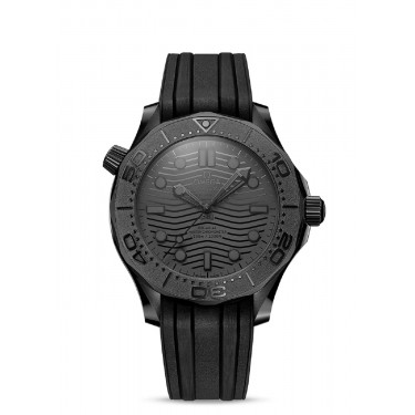 BLACK CERAMIC & RUBBER WATCH 43.5 MM CO-AXIAL CHRONOMETER SEAMASTER DIVER 300 M OMEGA 21092BB