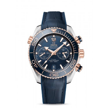 GOLD SEDNA WATCH & STEEL-RUBBER 45,5 MM MASTER CHRONOMETER CO-AXIAL SEAMASTER PLANET OCEAN 600 M OMEGA 21523B 
