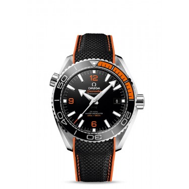 STEEL WATCH & BLACK-ORANGE RUBBER 44 MM MASTER CHRONOMETER CO-AXIAL SEAMASTER PLANET OCEAN 600 M OMEGA 21532 