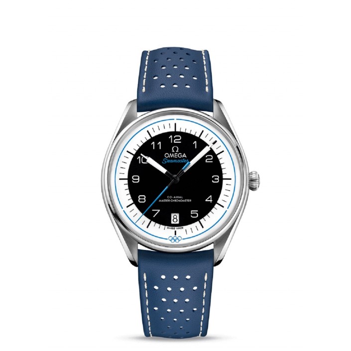52232 STEEL & BLUE LEATHER 39.5 MM EDITION OLYMPIC GAMES MASTER CHRONOMETER CO-AXIAL SEAMASTER OMEGA