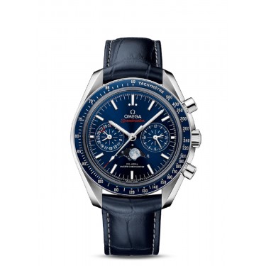 STEEL WATCH & LEATHER 44.25 MM MASTER CHRONOMETER CO‑AXIAL MOONPHASE CHRONOGRAPH SPEEDMASTER OMEGA 30433B 