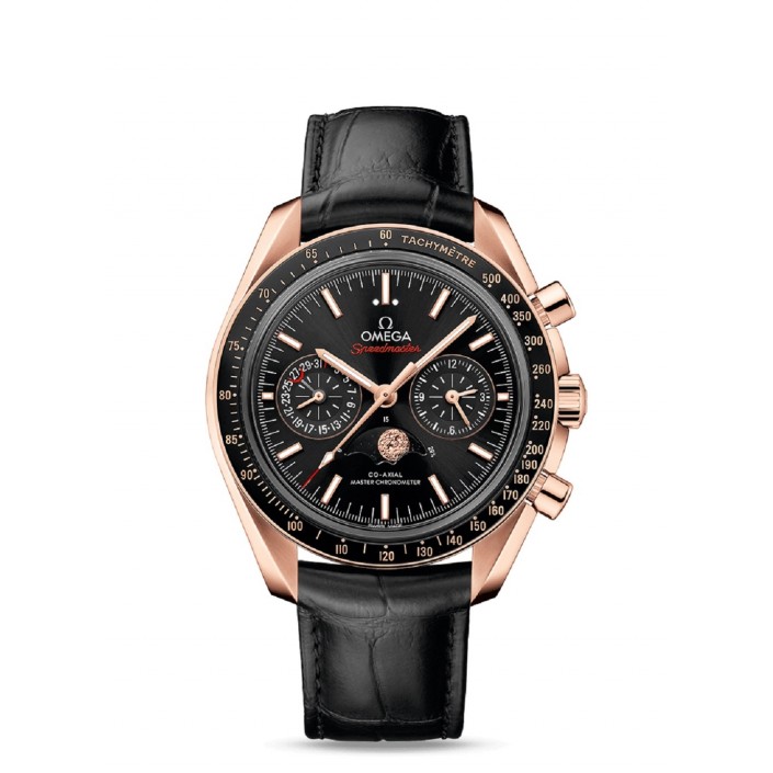 30463 GOLD SEDNA & LEATHER 44.25 MM MASTER CHRONOMETER CO-AXIAL CHRONOGRAPH MOON PHASE SPEEDMASTER OMEGA