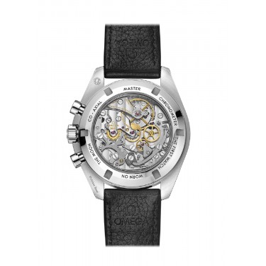 Omega Speedmaster New Moonwatch Professional - Chronographe Co-Axial de 42 mm en acier avec bracelet en cuir noir 31032425001002