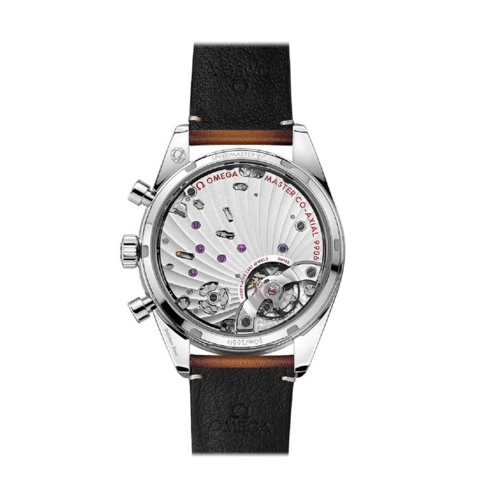 Reloj Acero & Negro Piel Cronógrafo Co-Axial Speedmaster'57 Omega