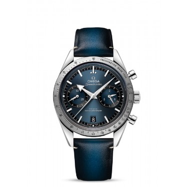 Steel Leather Watch Chronograph Speedmaster `57 Omega