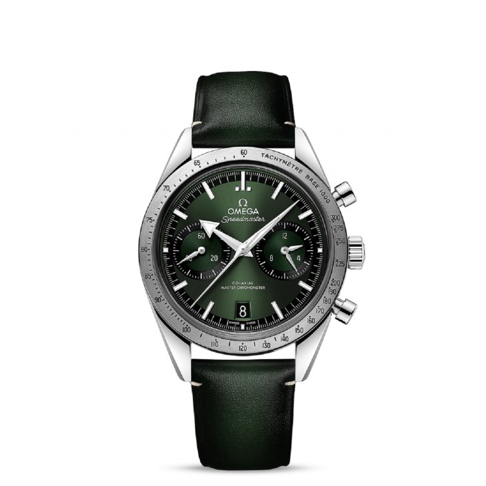 STEEL WATCH & GREEN DIAL-LEATHER 40.5 MM CO-AXIAL CHRONOGRAPH MASTER CHRONOMETER SPEEDMASTER '57 OMEGA 33210