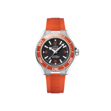 Omega Seamaster Planet Ocean 600M 42 mm — Acier avec lunette & bracelet caoutchouc orange