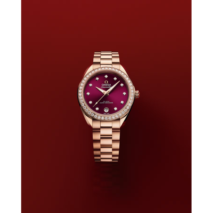 Montre OMEGA Seamaster Aqua Terra 30 mm or Sedna & diamants