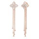 18K Gold Long Earrings & Diamonds Mother-of-Pearl Princess Flower Roberto Coin