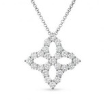 Colgante oro blanco 18 QT & diamantes blancos Princess Roberto Coin
