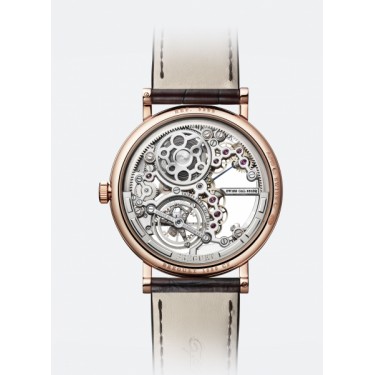 Rellotge or rosa & pell marró Classique Tourbillon Breguet