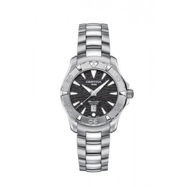 STEEL WATCH & BLACK DIAL DS ACTION DIVER LADY CERTINA