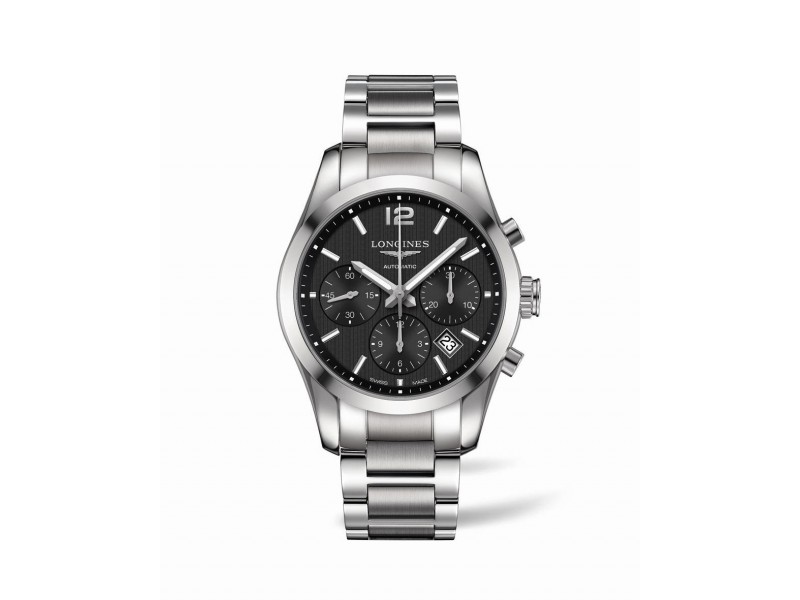 WATCH L2786 STEEL BLACK DIAL 41 MM CHRONOMETER