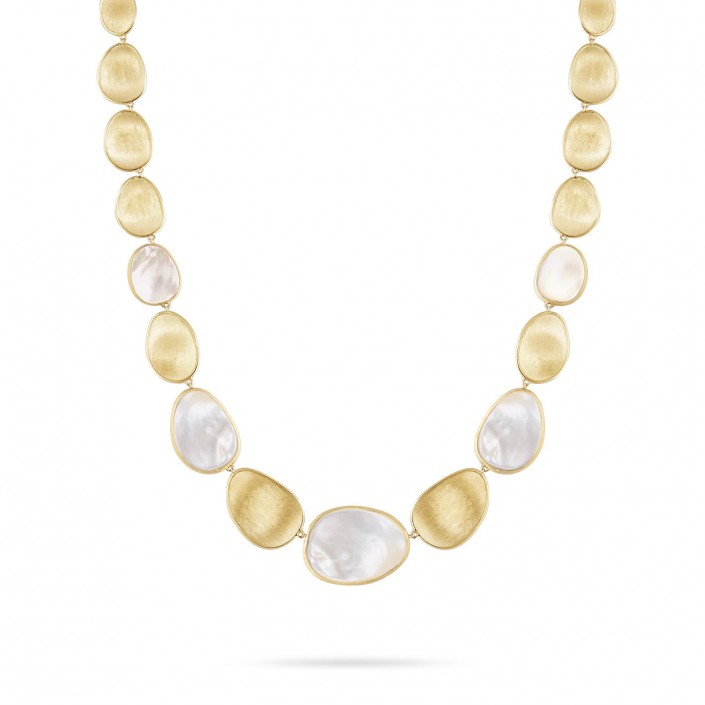 18 kt yellow gold necklace & Mother-of-pearl Lunaria Marco Bicego