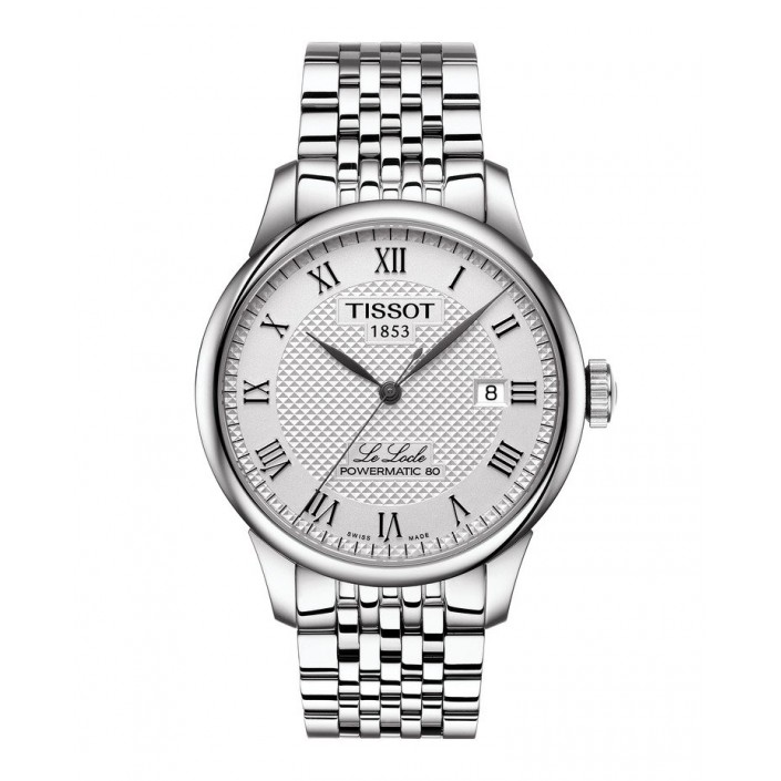 Steel watch & white dial 39.30 mm automatic Le Locle Tissot