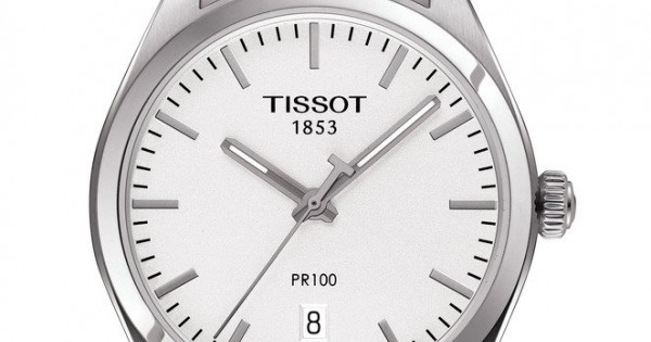 WATCH T1014SW STEEL WHITE DIAL 41 MM QUARTZ PR 100 TISSOT