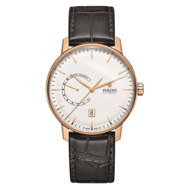R2287SBG STEEL & PVD ROSE GOLD-LEATHER 41 MM AUTOMATIC COUPLE CLASSIC RADO