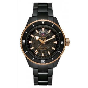 Rellotge Ceràmic Hi-Tech Negre & PVD Or Captain Cook Rado