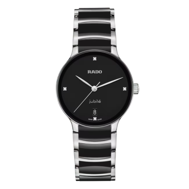 Rado Centrix Diamonds Black Ceramic Watch 35mm