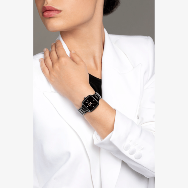 Rado True Square Diamonds Black Ceramic Watch 29.2mm