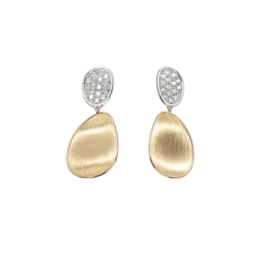 Arracades chandelier Lunaria Alta or groc 18 kt i diamants