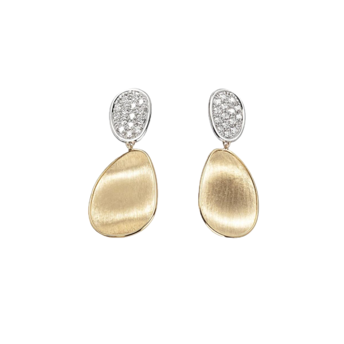 Arracades chandelier Lunaria Alta or groc 18 kt i diamants