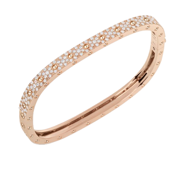 Bracelet Pois Moi en or rose avec diamants blancs