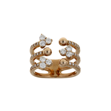Dámaso Martínez 18k Rose Gold Ring with Diamonds
