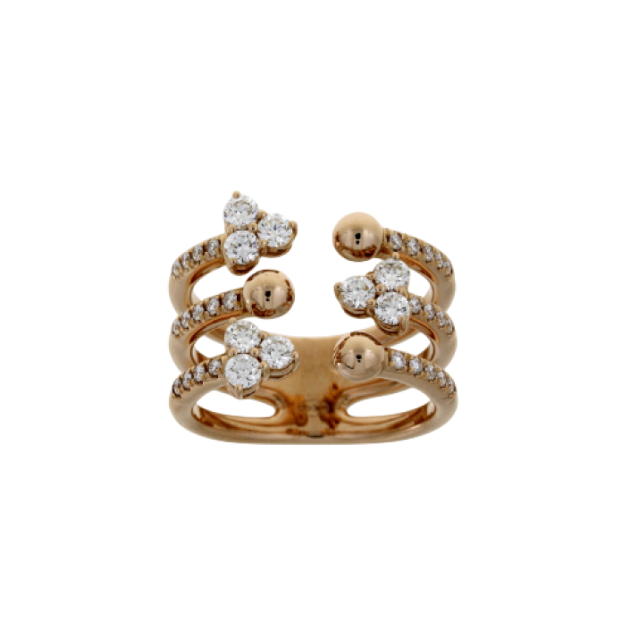 Dámaso Martínez 18k Rose Gold Ring with Diamonds