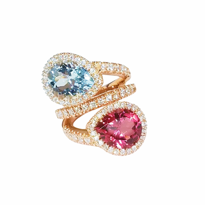 SUISSA Dual Gem Ring A1960/44R