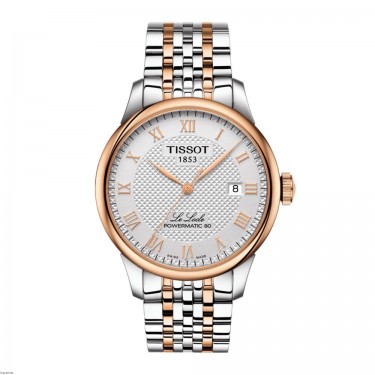 T0064SB STEEL & PVD ROSE GOLD WHITE DIAL 39.30 MM AUTOMATIC POWERMATIC 80 LE LOCLE TISSOT