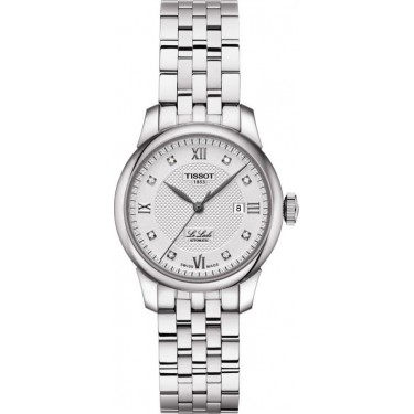 Steel watch & Diamonds white dial 39.30 mm automatic Le Locle Tissot