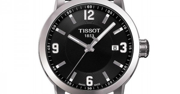 MONTRE T0054SBL ACIER ET CAOUTCHOUC NOIR CADRAN 39 MM QUARTZ PRC