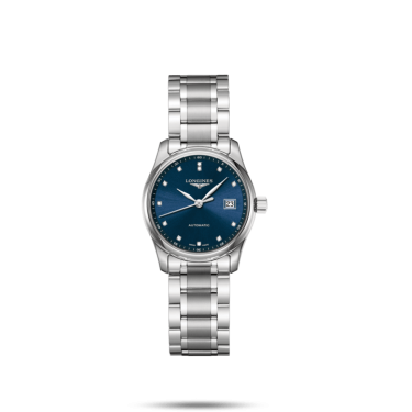 STEEL WATCH WITH DIAMONDS & BLUE DIAL 29 MM MASTER COLLECTION LONGINES L2257B 