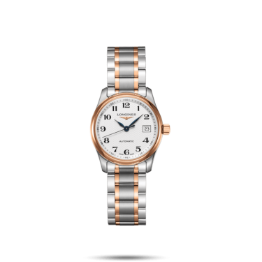 STEEL WATCH-DIAMONDS & PVD ROSE GOLD-NATURAL MOTHER OF PEARL SPHERE 29 MM MASTER COLLECTION LONGINES L2257W 