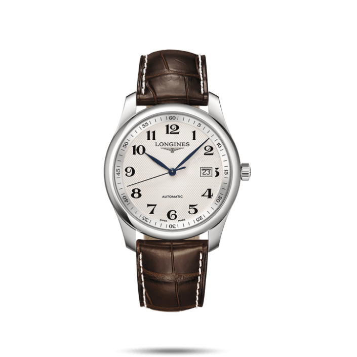 WATCH L2793WL STEEL LEATHER WHITE DIAL 40 MM MASTER COLLECTION