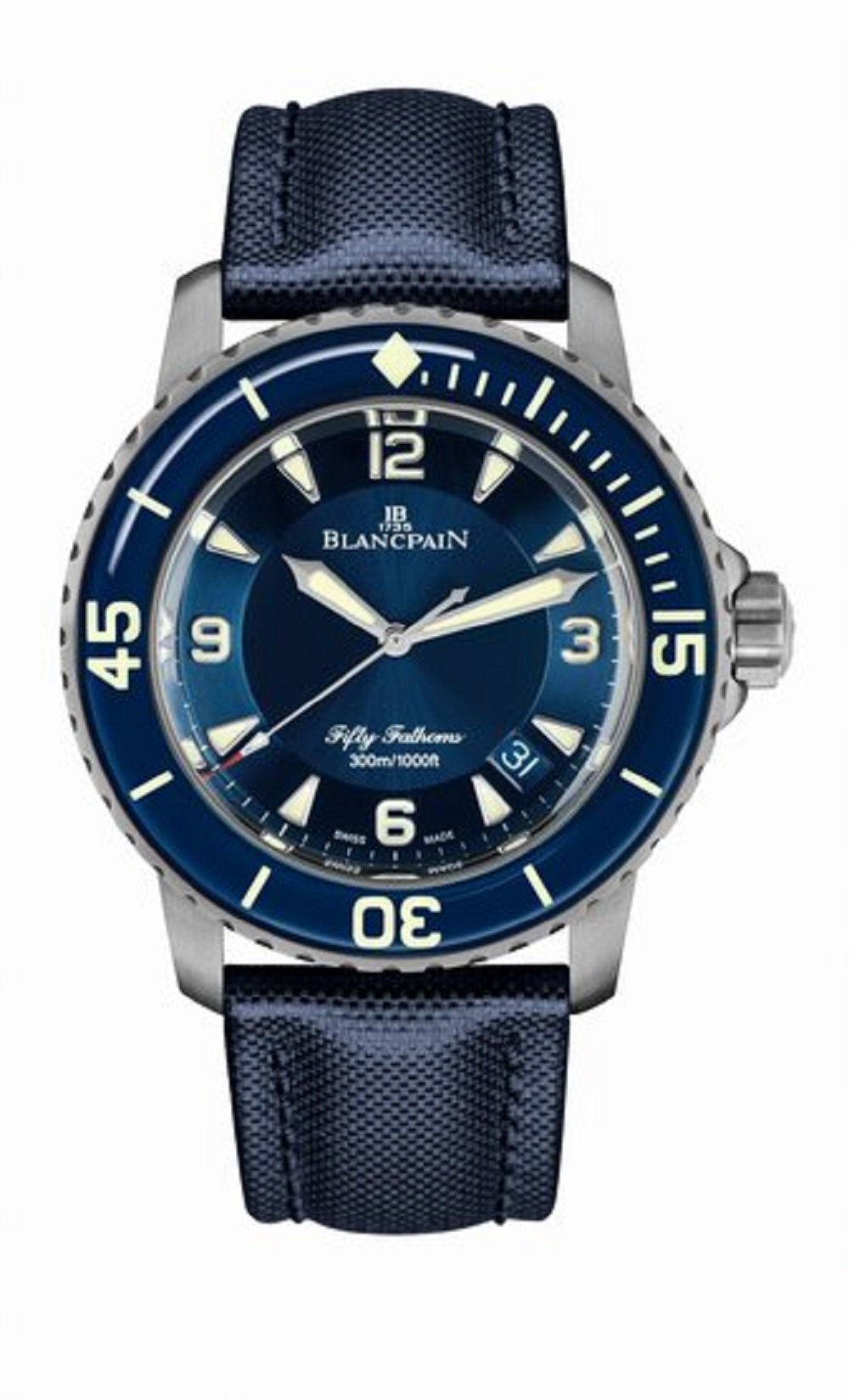 TITANIUM WATCH BLUE FIFTY FATHOMS BLANCPAIN 5015