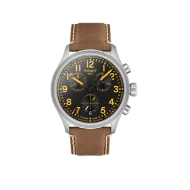 Tissot Chrono L 42 mm negre groc cronògraf pell