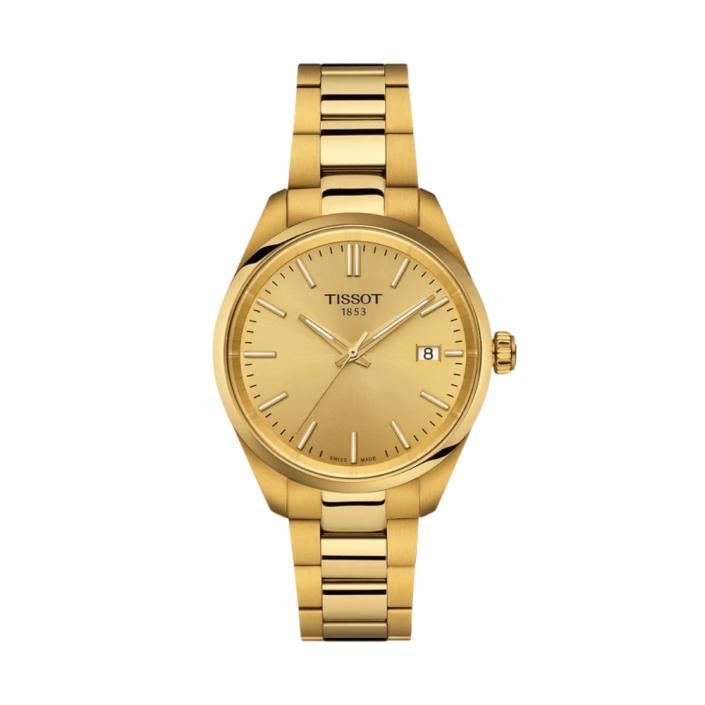 Tissot PR 100 Quartz Gold PVD Watch 34mm